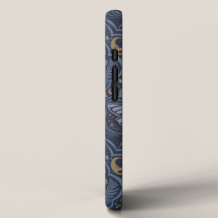 Celestial Forest Damask - celestial blue iPhone Case Gallery Image 2