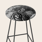 Spanish Moss on Southern Live Oak Trees black and white photograph / black and white art photography Stool Gallery Image 2