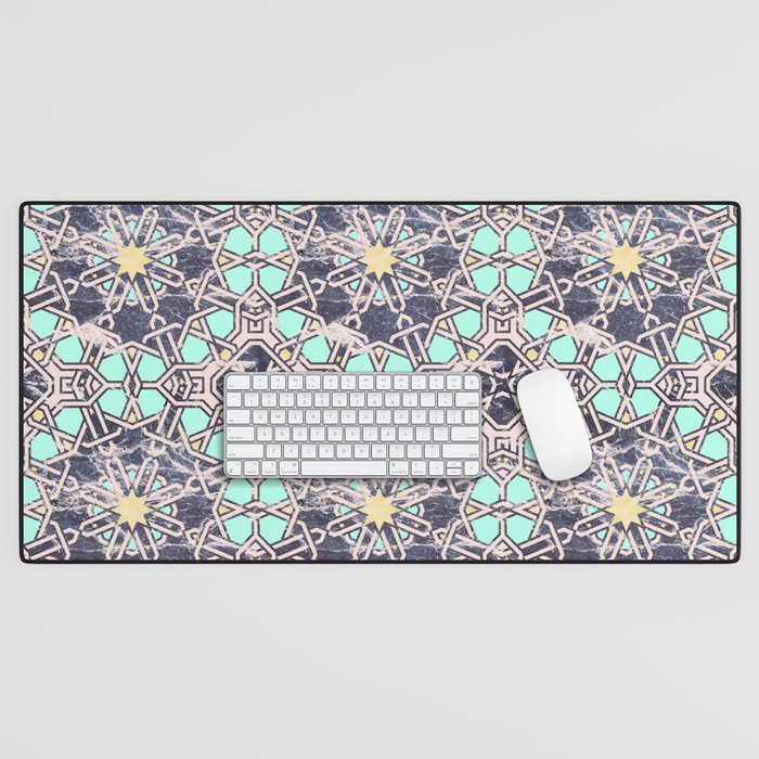 Mosaic moroccan tile B Desk Mat Gallery Image 1