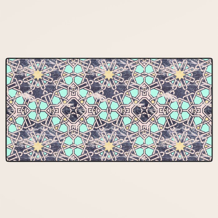 Mosaic moroccan tile B Desk Mat Gallery Image 3