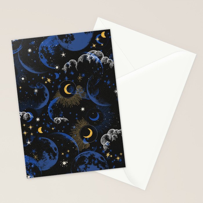 Night sky of stars abstract D Stationery Card Gallery Image 2