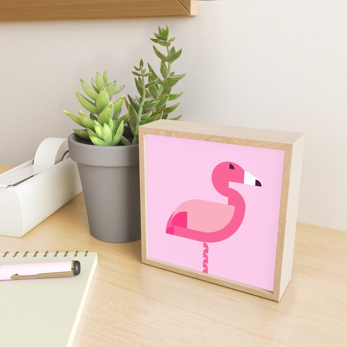 Geometric flamingo Mini Art Print Gallery Image 2