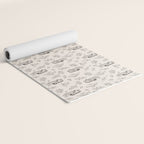 Tiger and Flower Line Art Yoga Mat Gallery Image 2