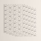 Tiger and Flower Line Art Wrapping Paper Gallery Image 3