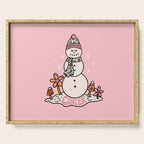 Cancer Zodiac Snowman Serving Tray Gallery Image 1