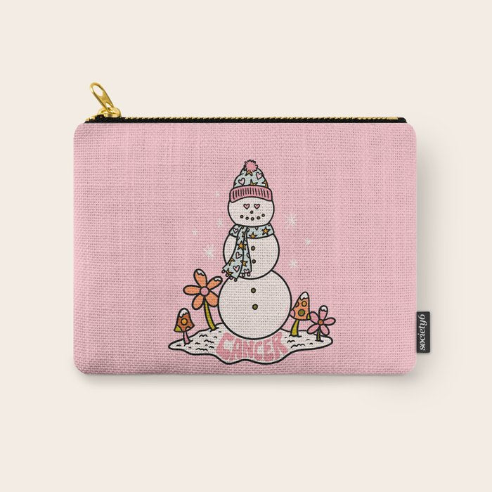 Cancer Zodiac Snowman Carry All Pouch Gallery Image 1