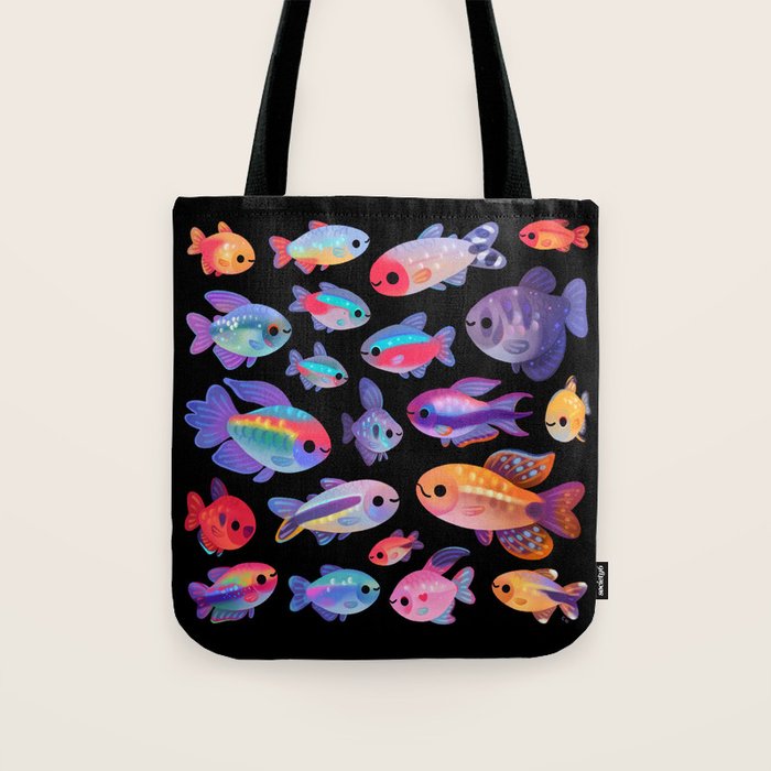 Happy tetra Tote Bag Gallery Image 1