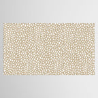 Handmade polka dot brush spots (white/tan) Tablecloth Gallery Image 2