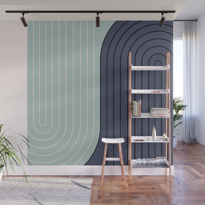 Two Tone Line Curvature XXII  Wall Mural Gallery Image 1