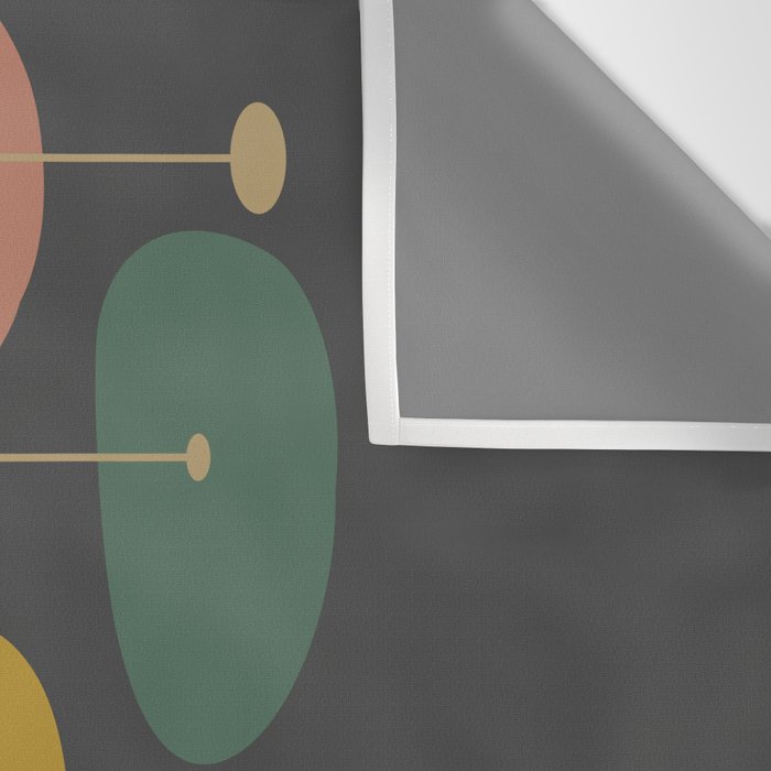 Mid Century Modern Atomic in Grey Wall Tapestry Gallery Image 3