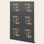 Mid Century Modern Atomic in Grey Wallpaper Gallery Image 2
