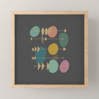 Mid Century Modern Atomic in Grey Mini Art Print Gallery Image 1