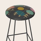 Mid Century Modern Atomic in Grey Stool Gallery Image 2