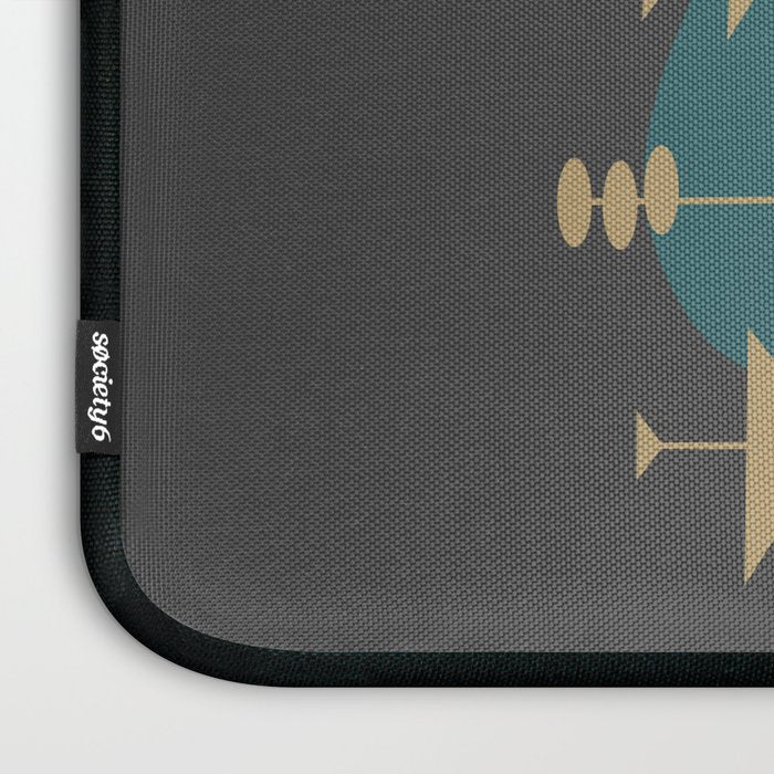 Mid Century Modern Atomic in Grey Laptop Sleeve Gallery Image 3