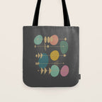 Mid Century Modern Atomic in Grey Tote Bag Gallery Image 1