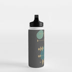Mid Century Modern Atomic in Grey Water Bottle Gallery Image 3