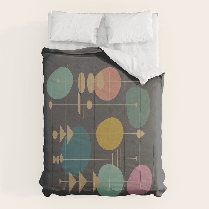 Mid Century Modern Atomic in Grey Comforter Gallery Image 6