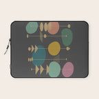 Mid Century Modern Atomic in Grey Laptop Sleeve Gallery Image 1