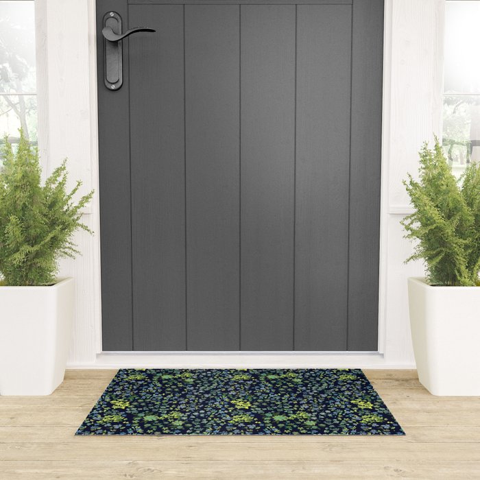 Botanical Night Bloom Welcome Mat Gallery Image 3
