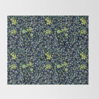 Botanical Night Bloom Throw Blanket Gallery Image 2
