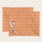Striped 2 Orange Placemat Gallery Image 1