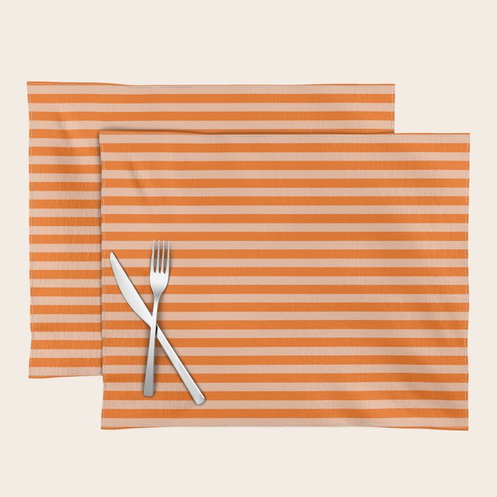 Striped 2 Orange Placemat Gallery Image 1