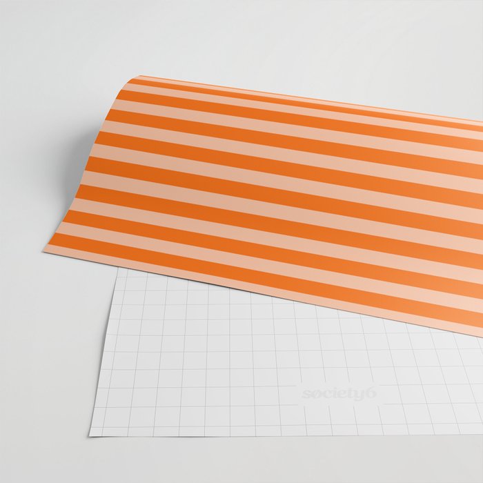 Striped 2 Orange Wrapping Paper Gallery Image 2