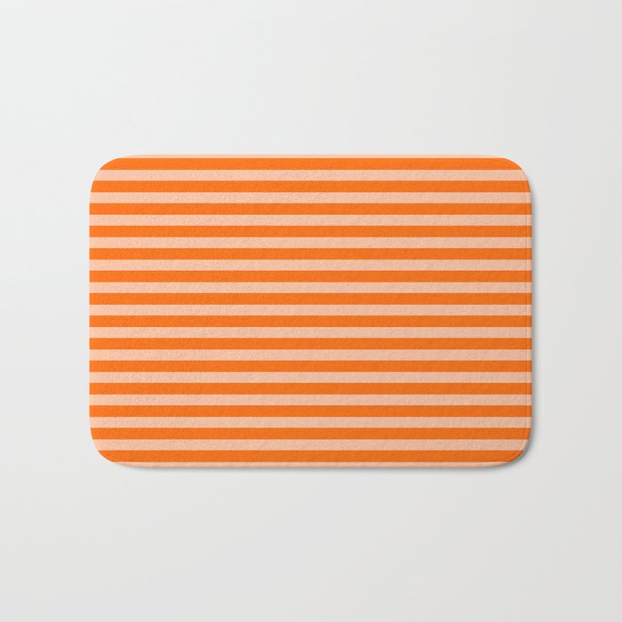 Striped 2 Orange Bath Mat Gallery Image 1