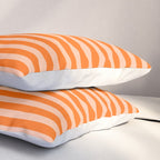 Striped 2 Orange Pillow Sham Gallery Image 3