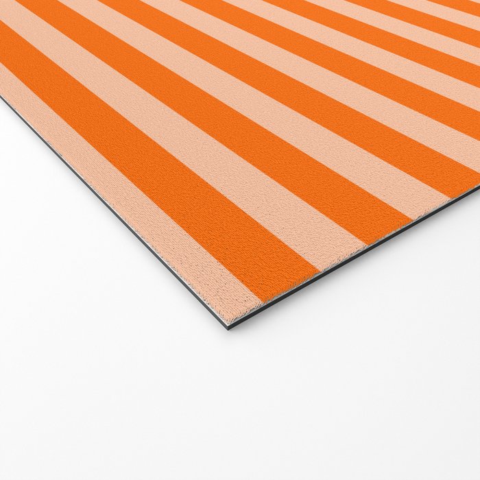 Striped 2 Orange Welcome Mat Gallery Image 2