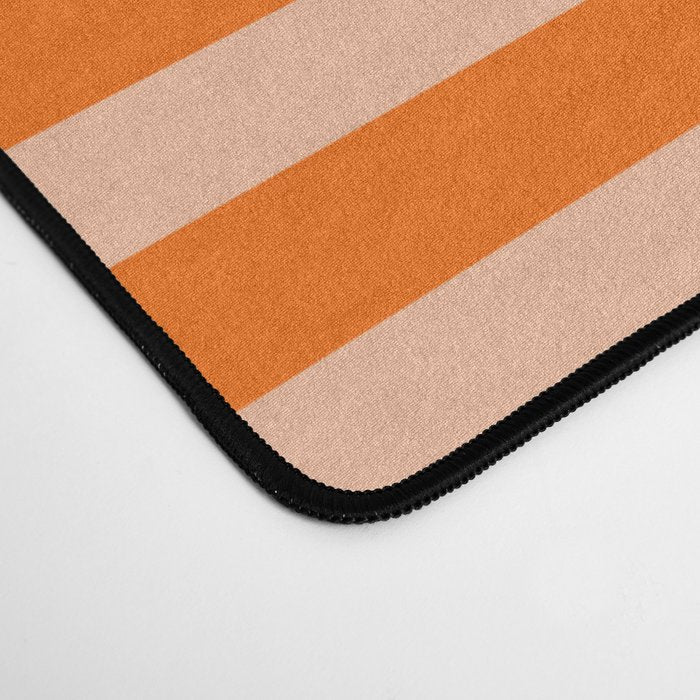 Striped 2 Orange Desk Mat Gallery Image 4
