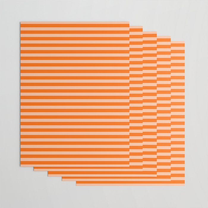 Striped 2 Orange Wrapping Paper Gallery Image 3