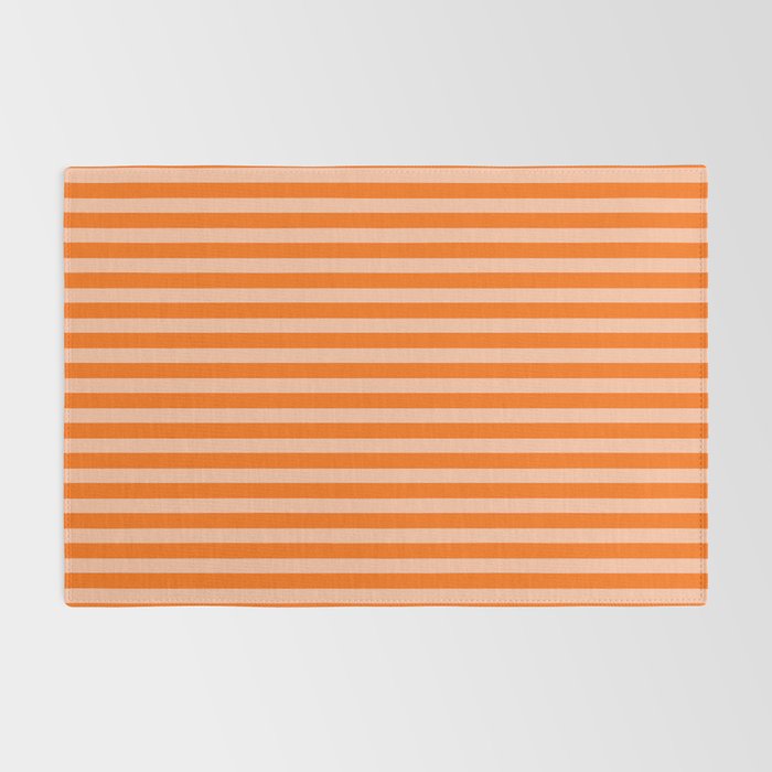 Striped 2 Orange Rug Gallery Image 2