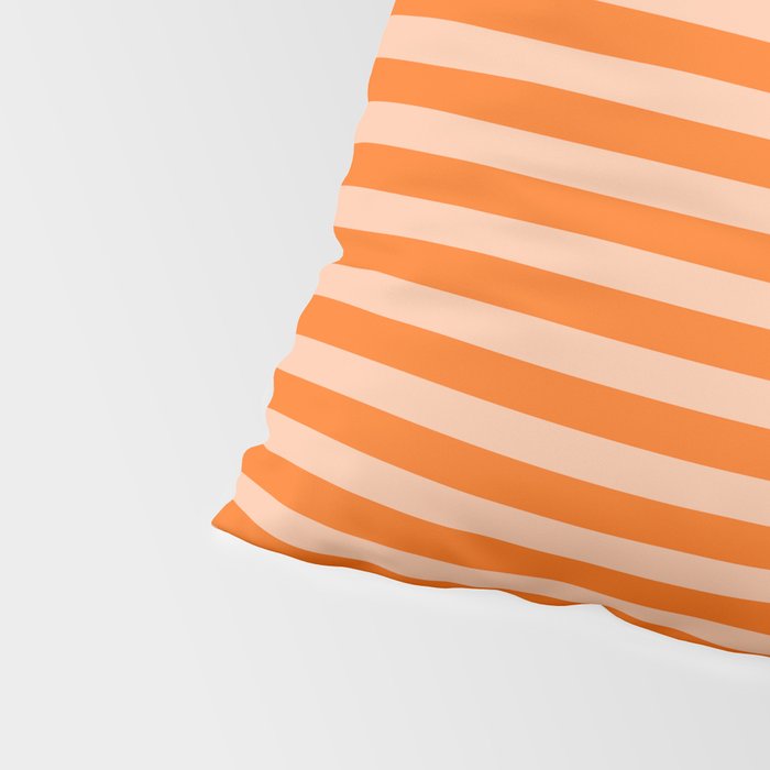 Striped 2 Orange Pillow Sham Gallery Image 4