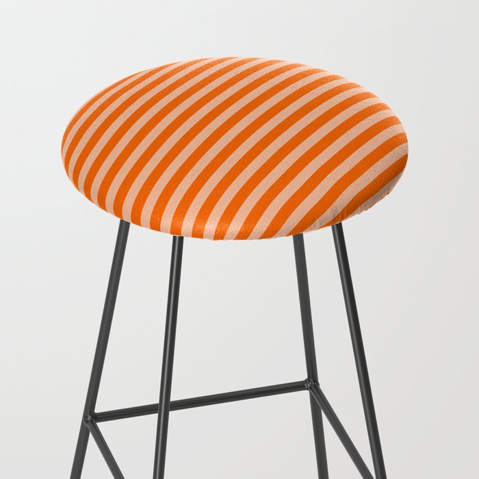 Striped 2 Orange Stool Gallery Image 2