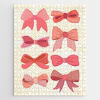 Vintage Pink Bows Jigsaw Puzzle Gallery Image 1