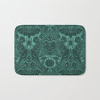 Gothic Halloween Damask - terrifying teal Bath Mat Gallery Image 1