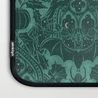 Gothic Halloween Damask - terrifying teal Laptop Sleeve Gallery Image 3