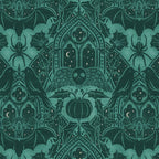 Gothic Halloween Damask - terrifying teal Coffee Mug Gallery Image 2