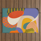 minimal shapes abstract Outdoor Rug Gallery Image 1