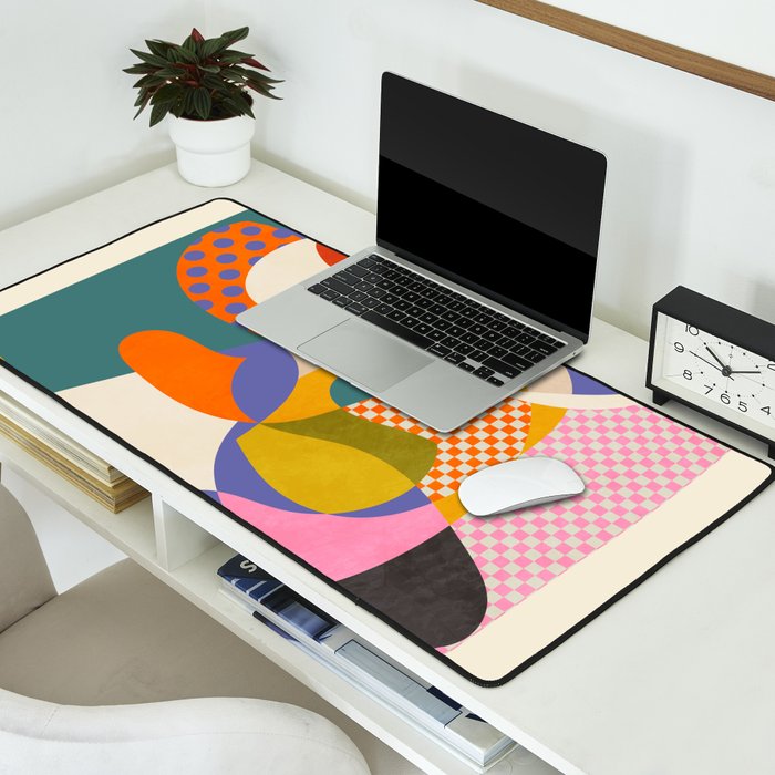 minimal shapes abstract Desk Mat Gallery Image 2