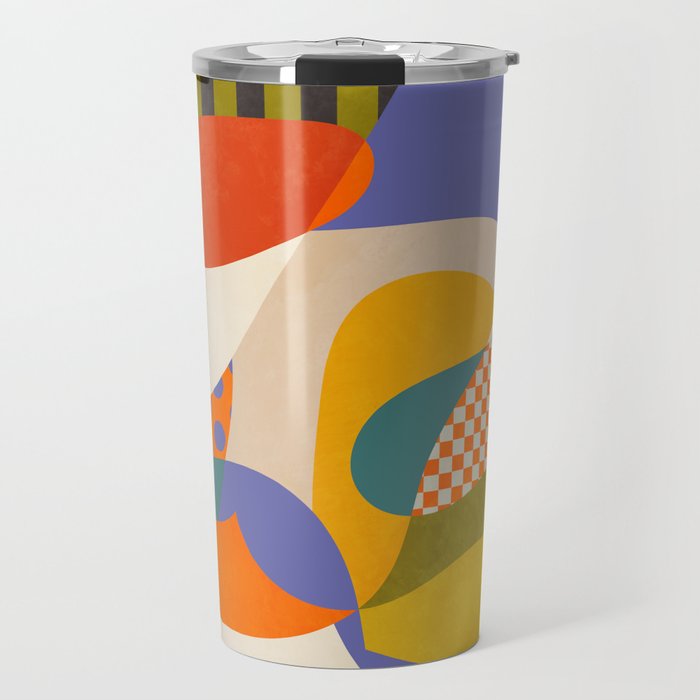 minimal shapes abstract Travel Mug Gallery Image 1