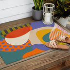 minimal shapes abstract Outdoor Rug Gallery Image 2