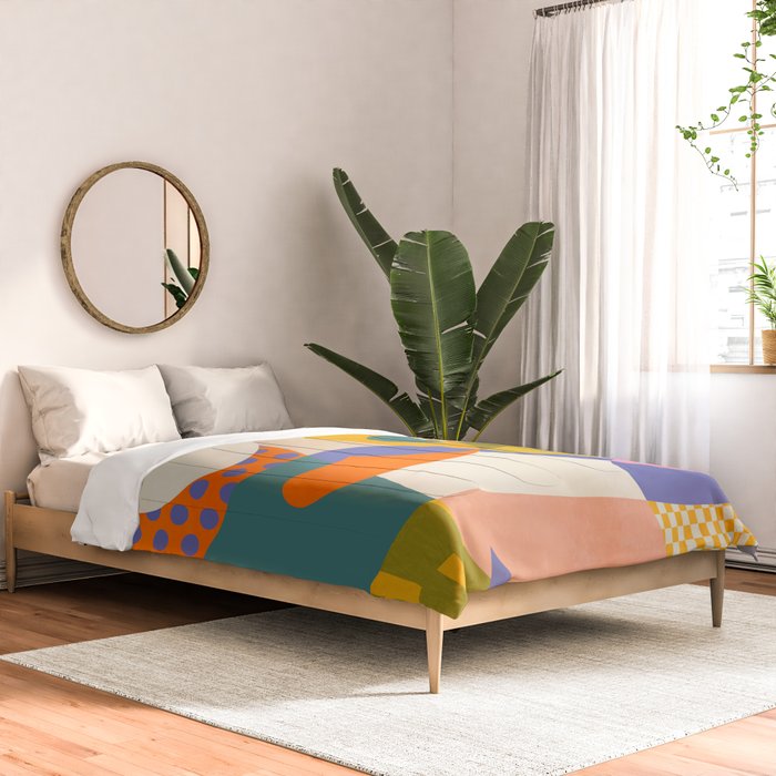 minimal shapes abstract Comforter Gallery Image 2
