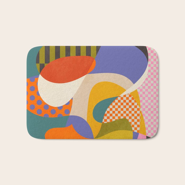minimal shapes abstract Bath Mat Gallery Image 1