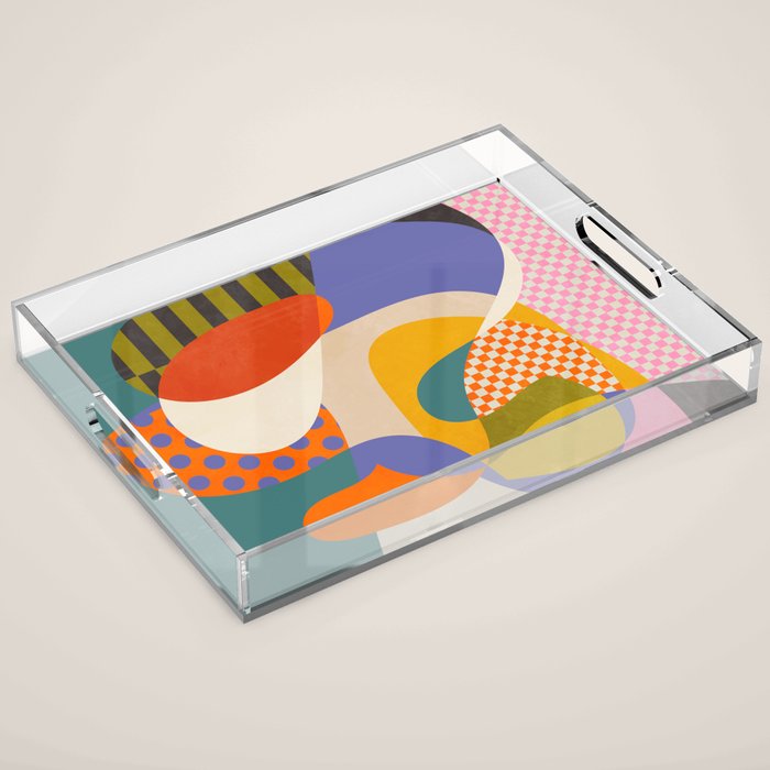 minimal shapes abstract Acrylic Tray Gallery Image 1