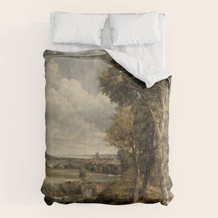 Vintage landscape art by John Constable Comforter Gallery Image 6