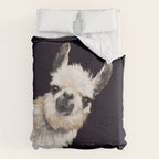 Sneaky Llama in Black Comforter Gallery Image 6