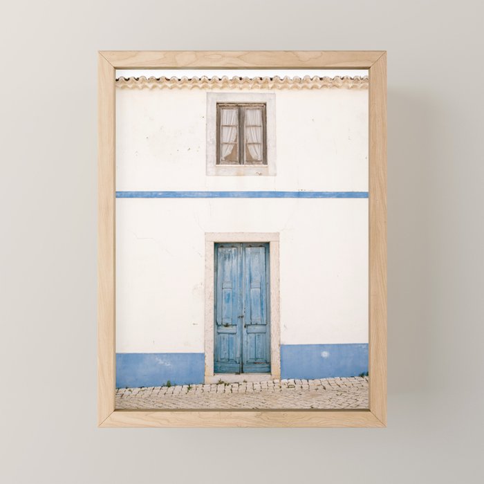 Ericeira Blue Door | Portugal Travel Photography Mini Art Print Gallery Image 1