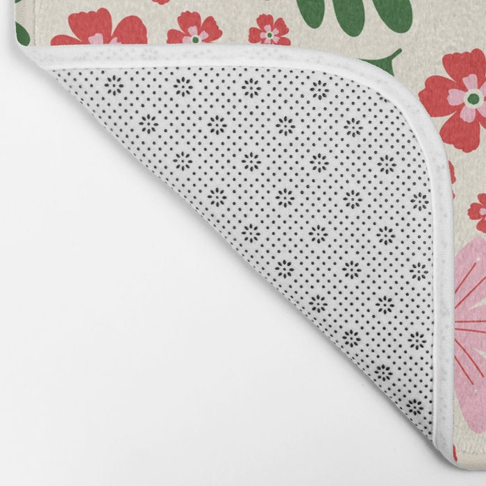 Whimsical Floral- Christmas vibes Bath Mat Gallery Image 2